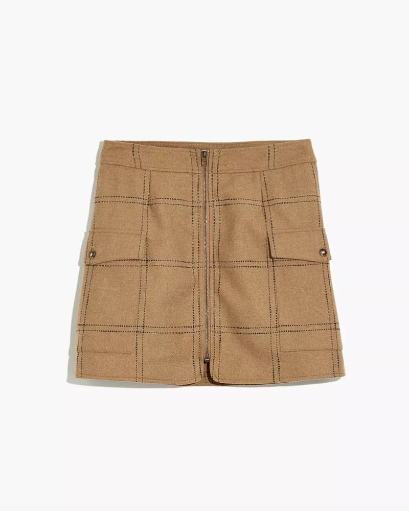 Front of plus size (Re)sourced Zip-Front Mini Skirt by Madewell | Dia&Co | dia_product_style_image_id:178131